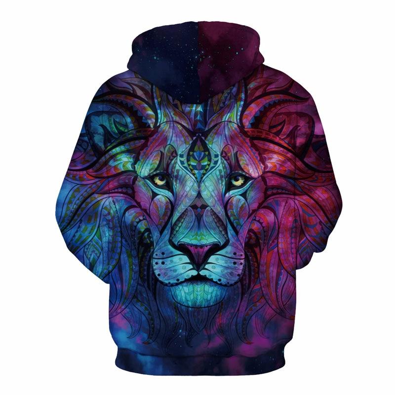 Men Women 3d Sweatshirts Print Paisley Flowers Lion Hoodies