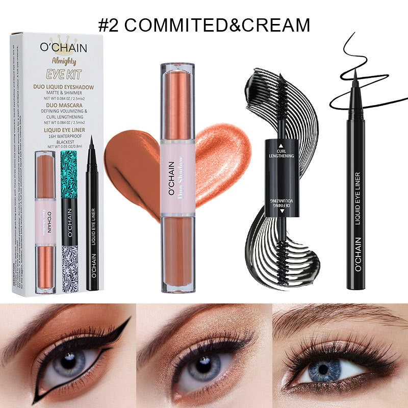 O'CHAI NMascara, long, thick, curling eyeliner, ultra-fine waterproof, non-smudge liquid eyeshadow