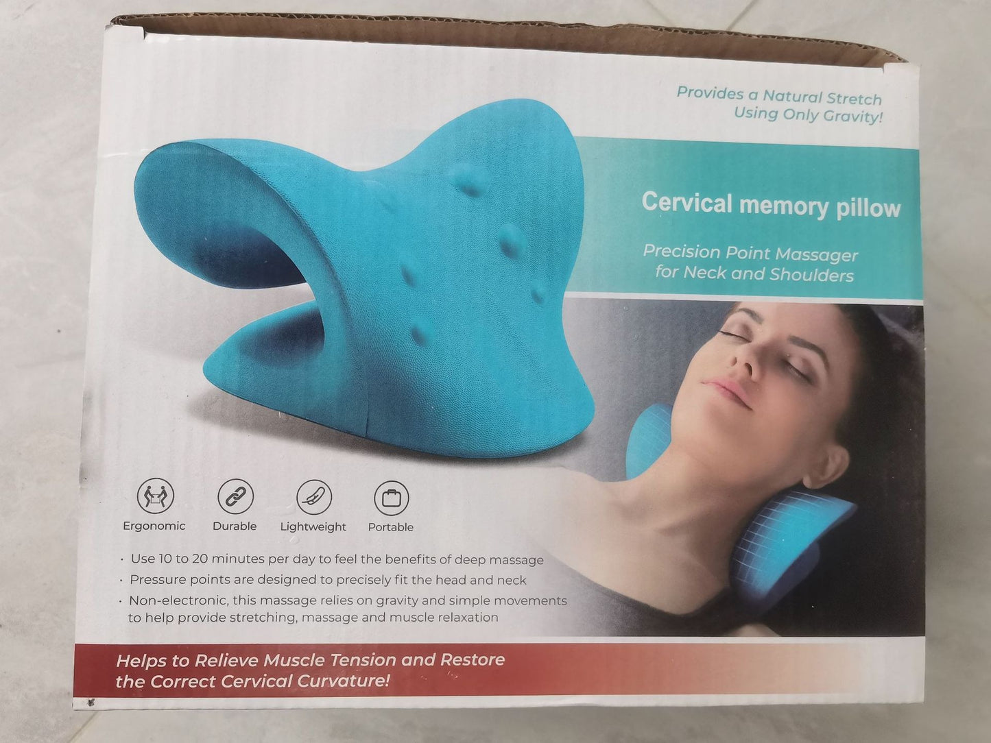 C-Type Cervical Spine Massage Pillow Cervical Spine Orthosis Traction Massage Pillow Sleep Shoulder And Neck Massage Pillow