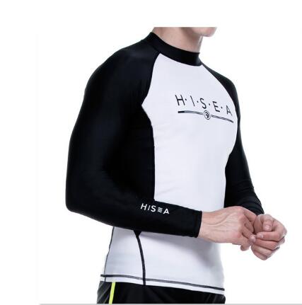 Lycra Wetsuit Men Surfing Suit Long Sleeve Swimwear Men Rashguard Swim Shirts Split Wet Suit