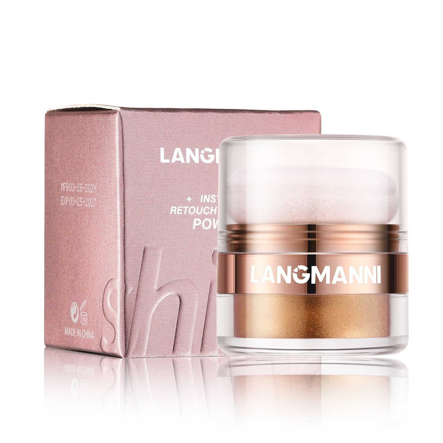 LANGMANNI Highlight powder, pat powder, face and body blush and contour powder