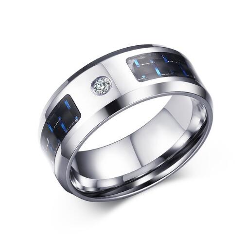 Vnox 8mm Finger Ring for Men Male