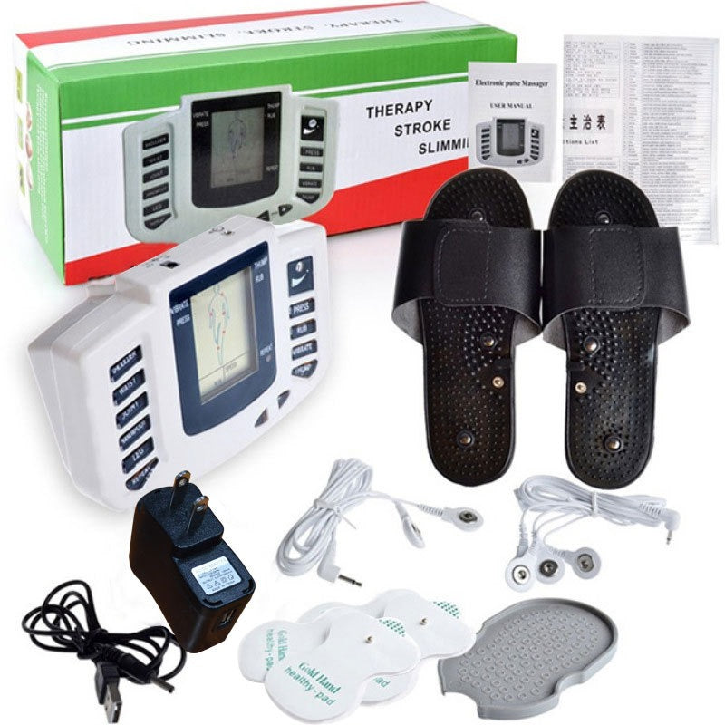 Digital meridian massager with foot therapy shoes Electronic acupuncture massager electrotherapy instrument