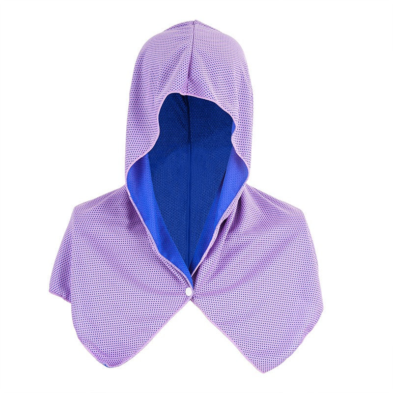 Multi functional cold and sun protection shawl, headscarf, towel, quick drying