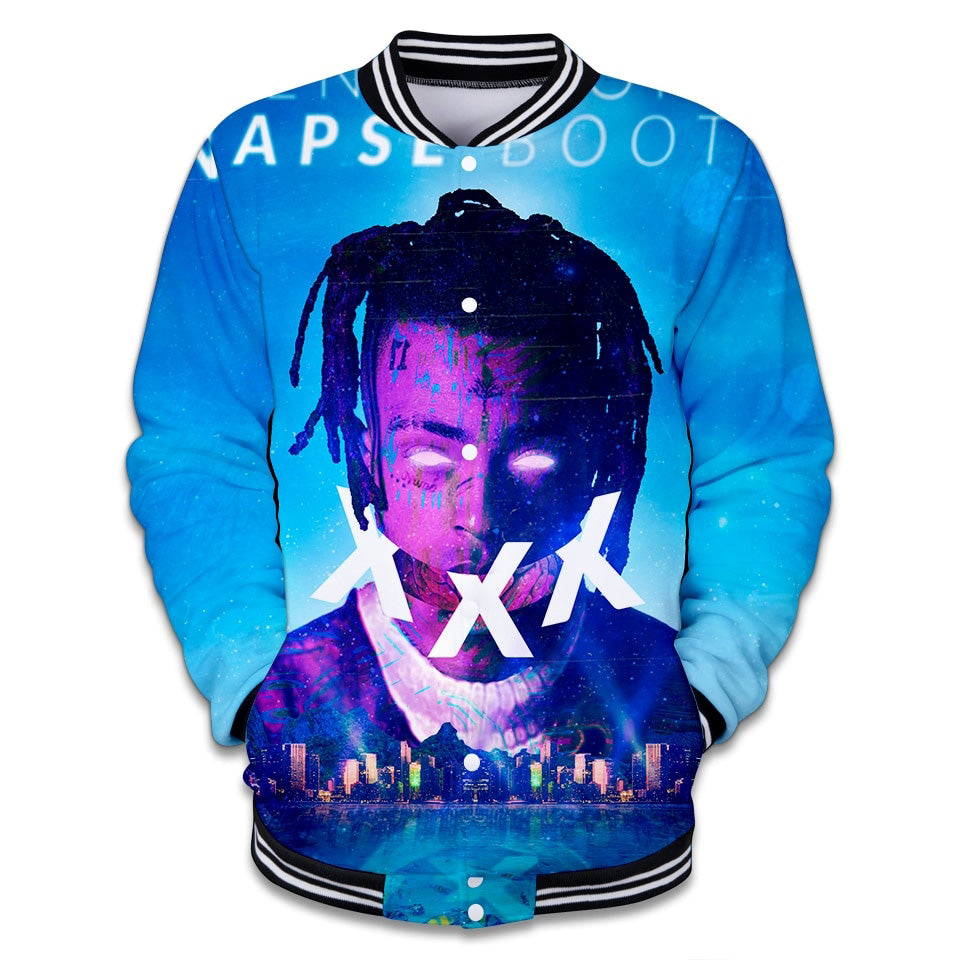 Hit hop 3d Xxxtentacion baseball Jacket men women Rapper Fans Sweatshirt fashion jackets men Streetwear Neutral jacke