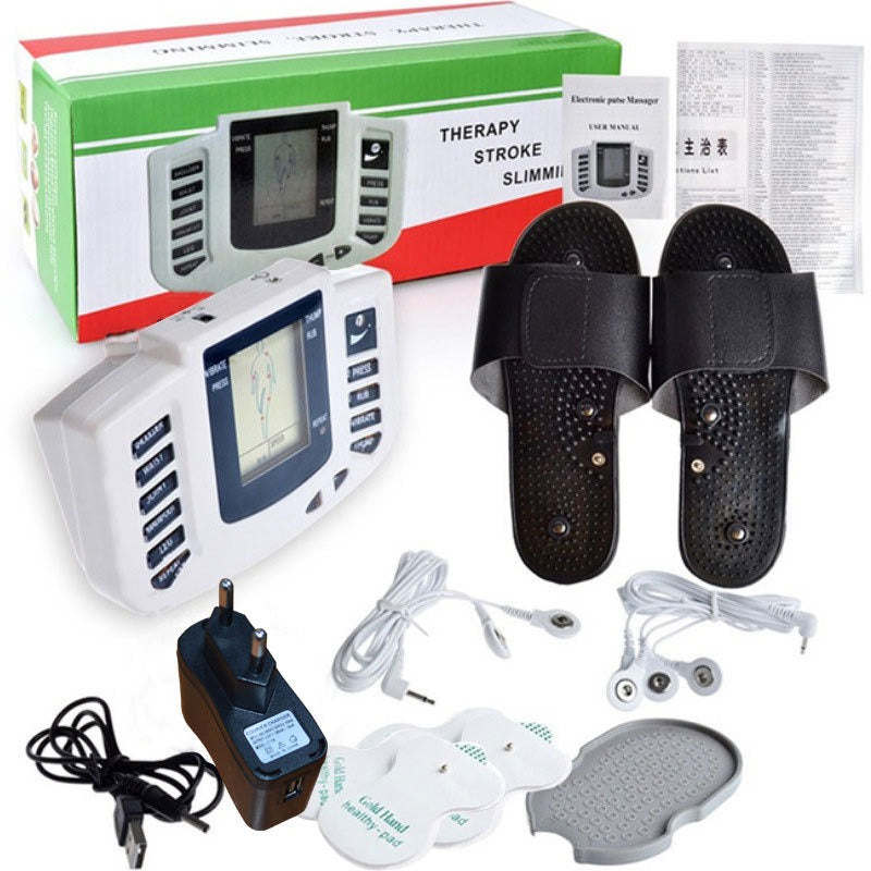 Digital meridian massager with foot therapy shoes Electronic acupuncture massager electrotherapy instrument