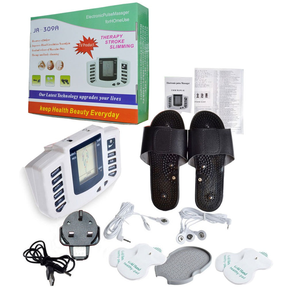 Digital meridian massager with foot therapy shoes Electronic acupuncture massager electrotherapy instrument