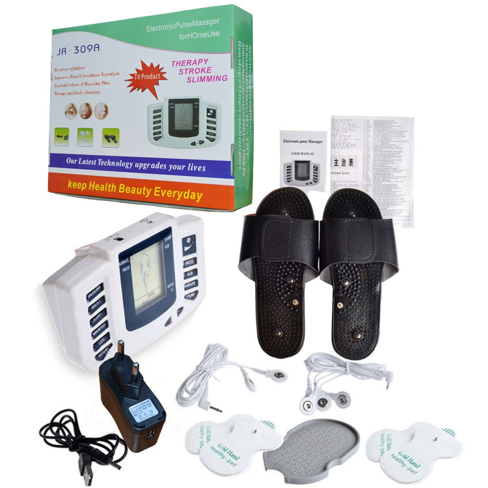 Digital meridian massager with foot therapy shoes Electronic acupuncture massager electrotherapy instrument