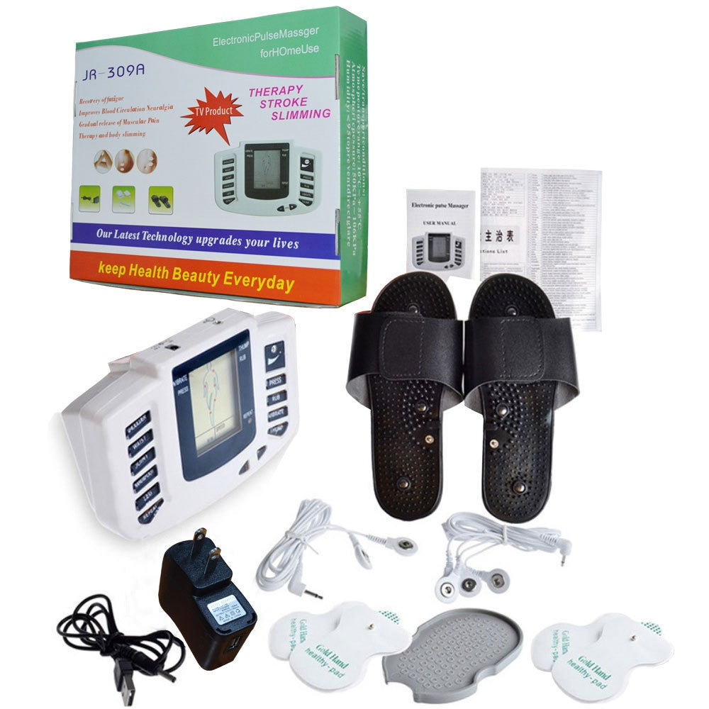 Digital meridian massager with foot therapy shoes Electronic acupuncture massager electrotherapy instrument