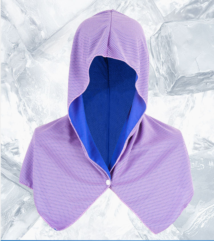 Multi functional cold and sun protection shawl, headscarf, towel, quick drying