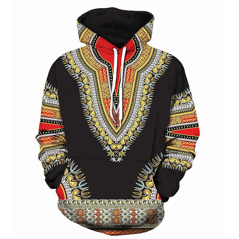 African Dashiki Hoodie Sweatshirt