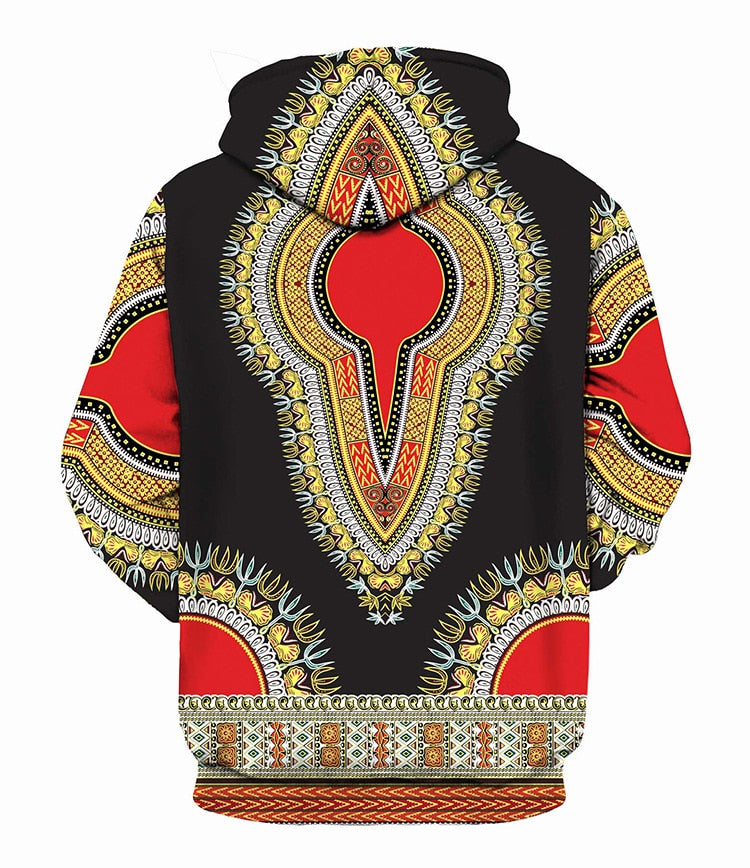 African Dashiki Hoodie Sweatshirt