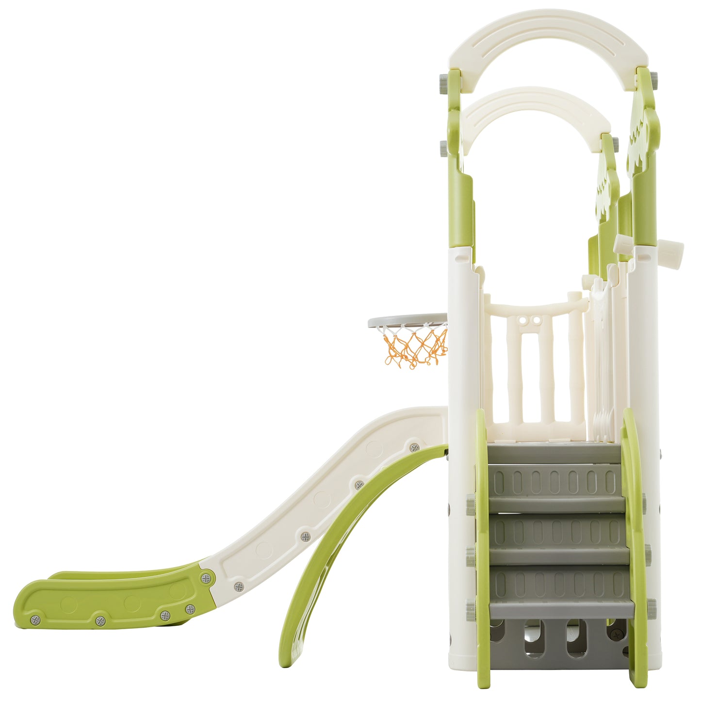 8-1 Toddler Climber and Slide Kids Slide for Toddlers Age 1+ Kids Playground Climber Freestanding Slide Playset with Basketball