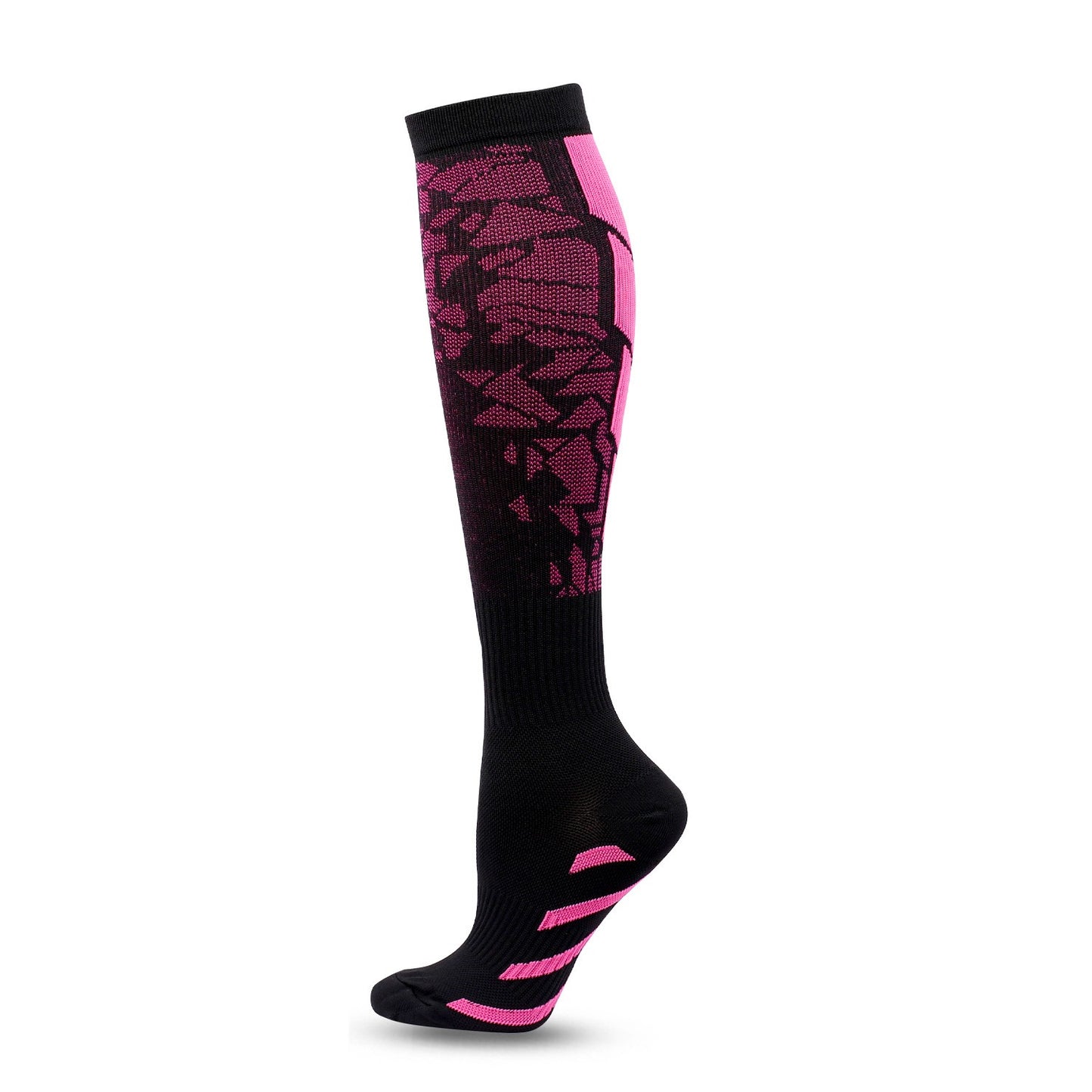 Valentine's Day Hot selling Pressure Socks Set with Black Heart Shaped Calf Socks and Heart Shaped Running Socks