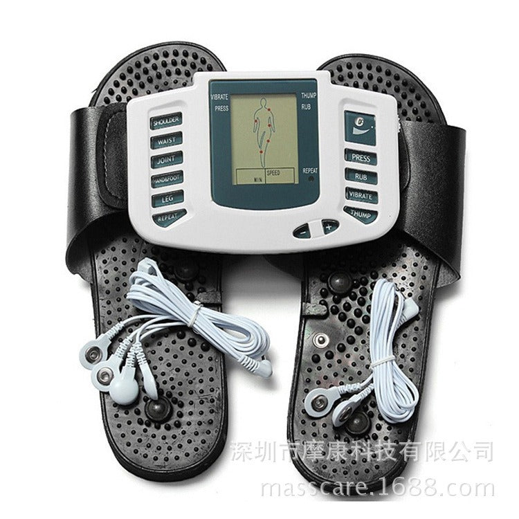 Digital meridian massager with foot therapy shoes Electronic acupuncture massager electrotherapy instrument