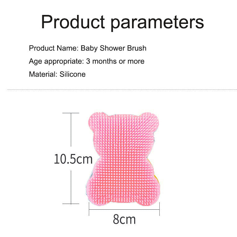 Cartoon teddy bear shampoo brush silicone shower brush