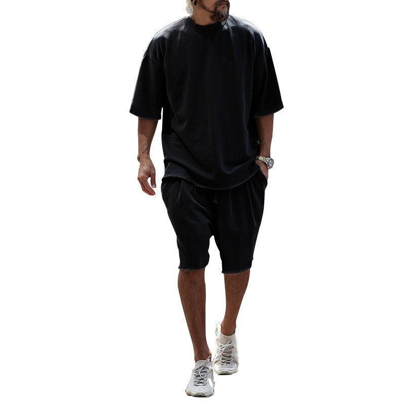 Sports suit casual loose short sleeved T-shirt shorts trendy men's clothing