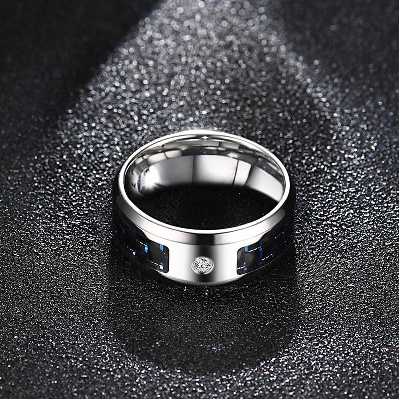 Vnox 8mm Finger Ring for Men Male