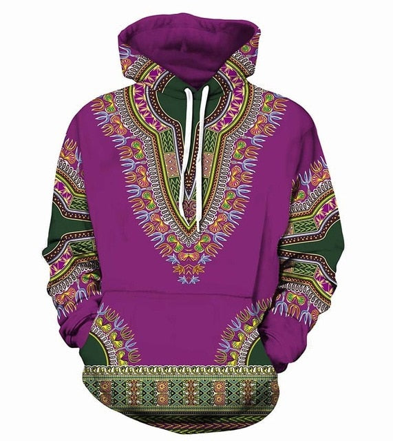 African Dashiki Hoodie Sweatshirt