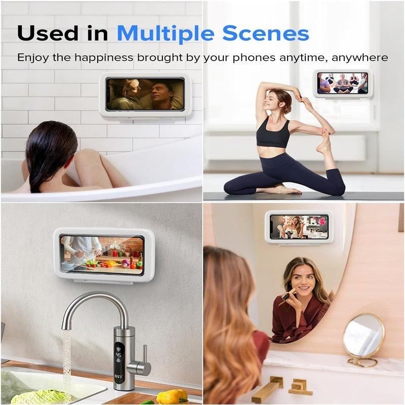 Shower Phone Box Bathroom Waterproof Phone Case Seal Protection Touch Screen Mobile Phone Holder For Kitchen Handsfree Gadget