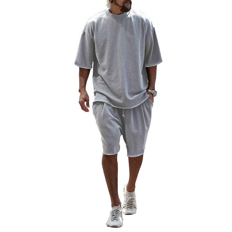 Sports suit casual loose short sleeved T-shirt shorts trendy men's clothing