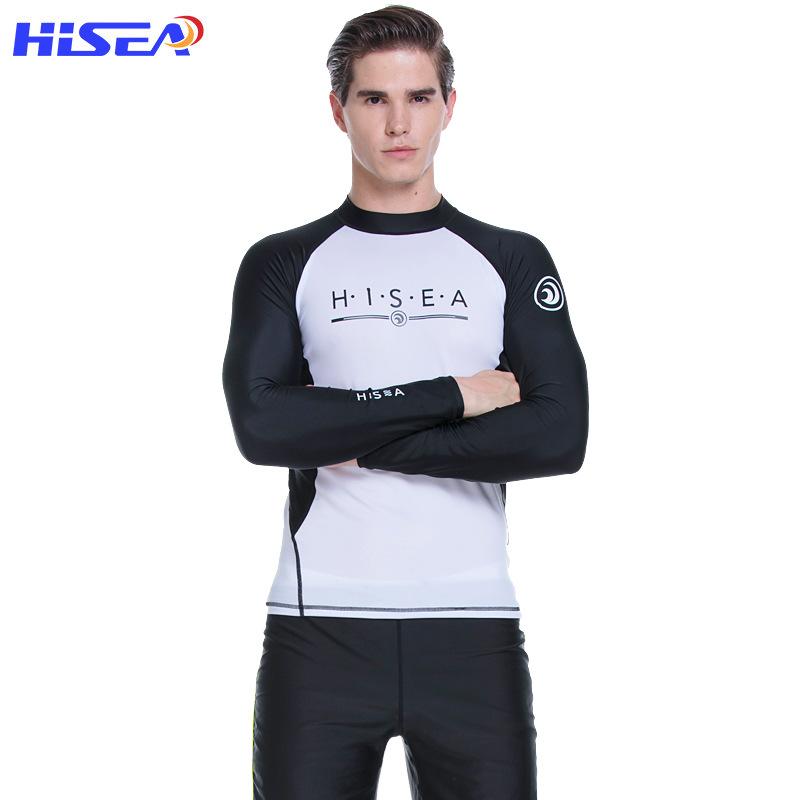 Lycra Wetsuit Men Surfing Suit Long Sleeve Swimwear Men Rashguard Swim Shirts Split Wet Suit