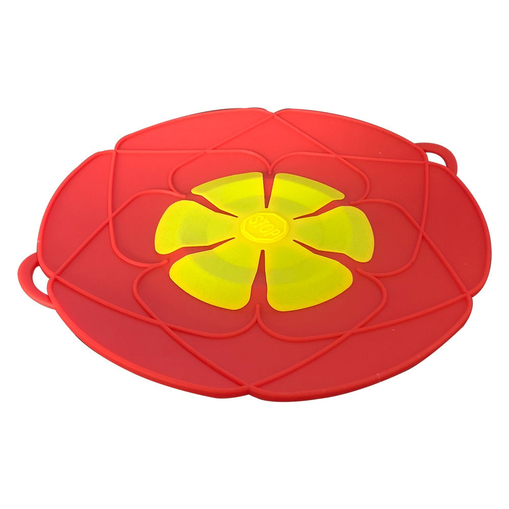 Silicone spill proof lid for household kitchens dust-proof splash proof boiling proof silicone lid flower shaped spill