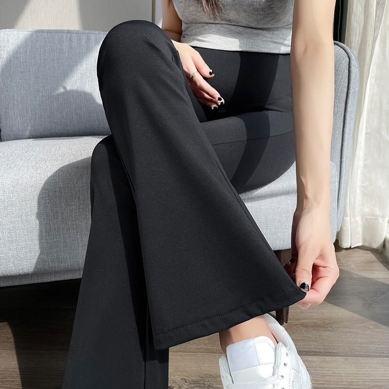 Pregnant women's pants, spring and autumn micro La yoga pants, summer thin outerwear bottom pants, trumpet shark pants, spring clothing