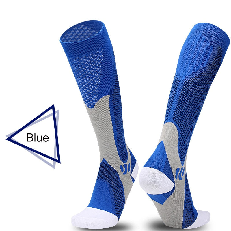 Men&Women New Compression Long Running Socks Men High Elastic Sports Stocking Running Cycling High Compression Leg Support