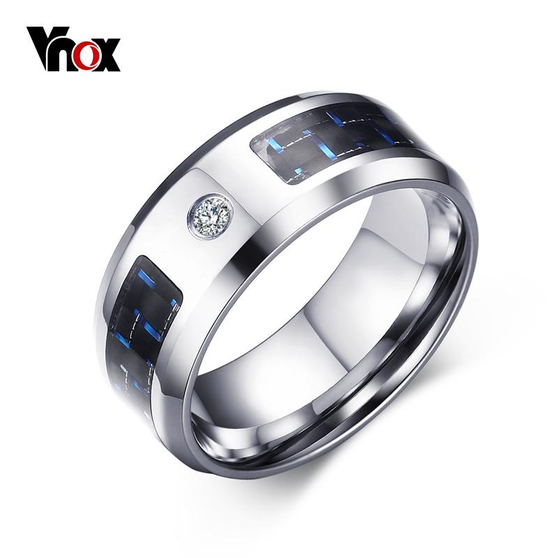 Vnox 8mm Finger Ring for Men Male