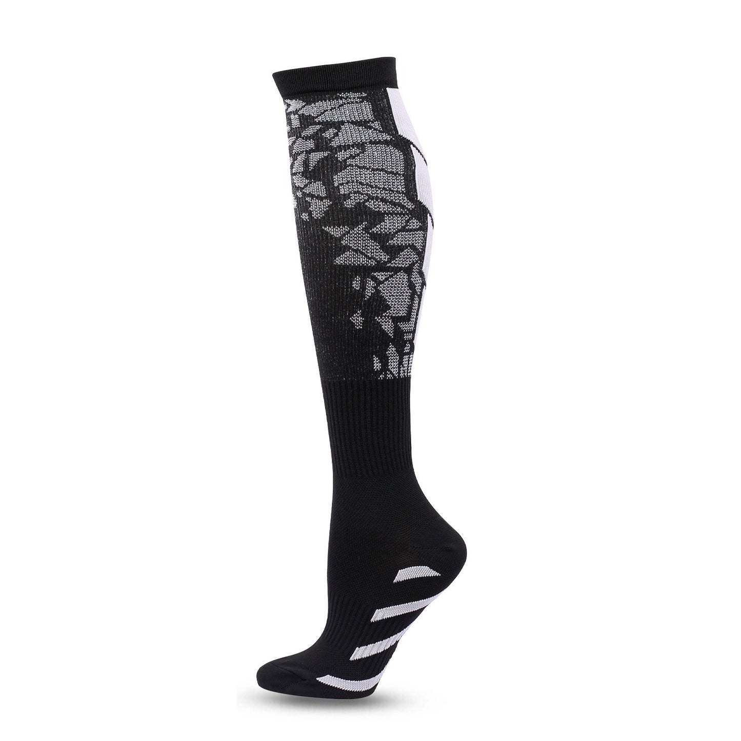 Valentine's Day Hot selling Pressure Socks Set with Black Heart Shaped Calf Socks and Heart Shaped Running Socks