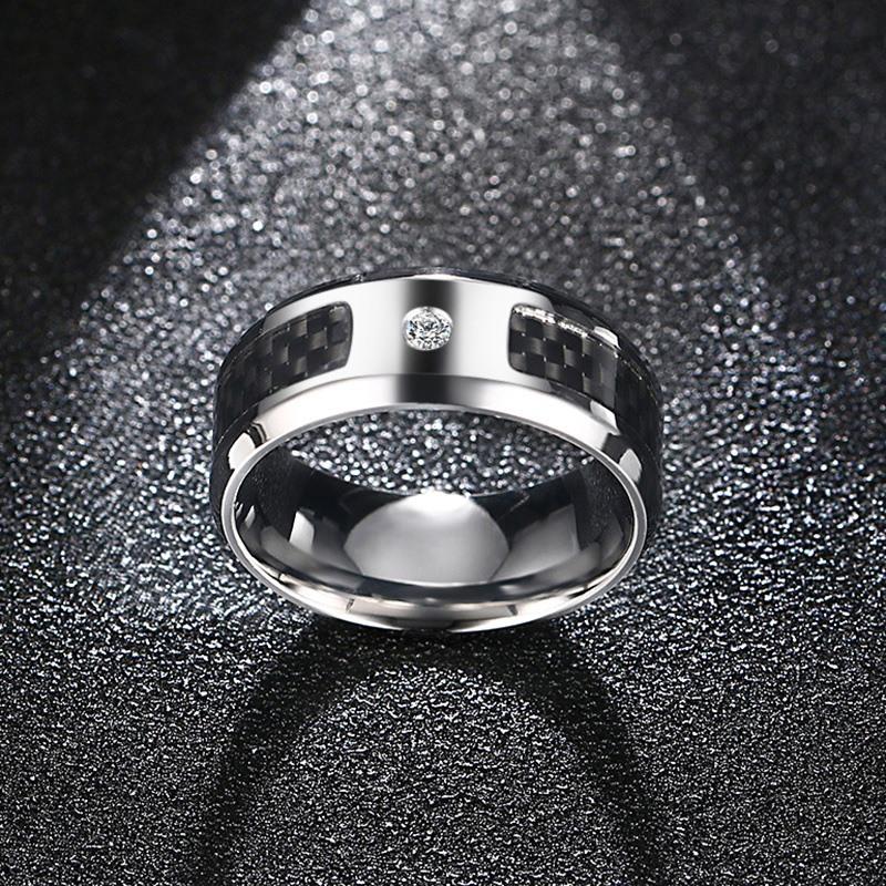 Vnox 8mm Finger Ring for Men Male