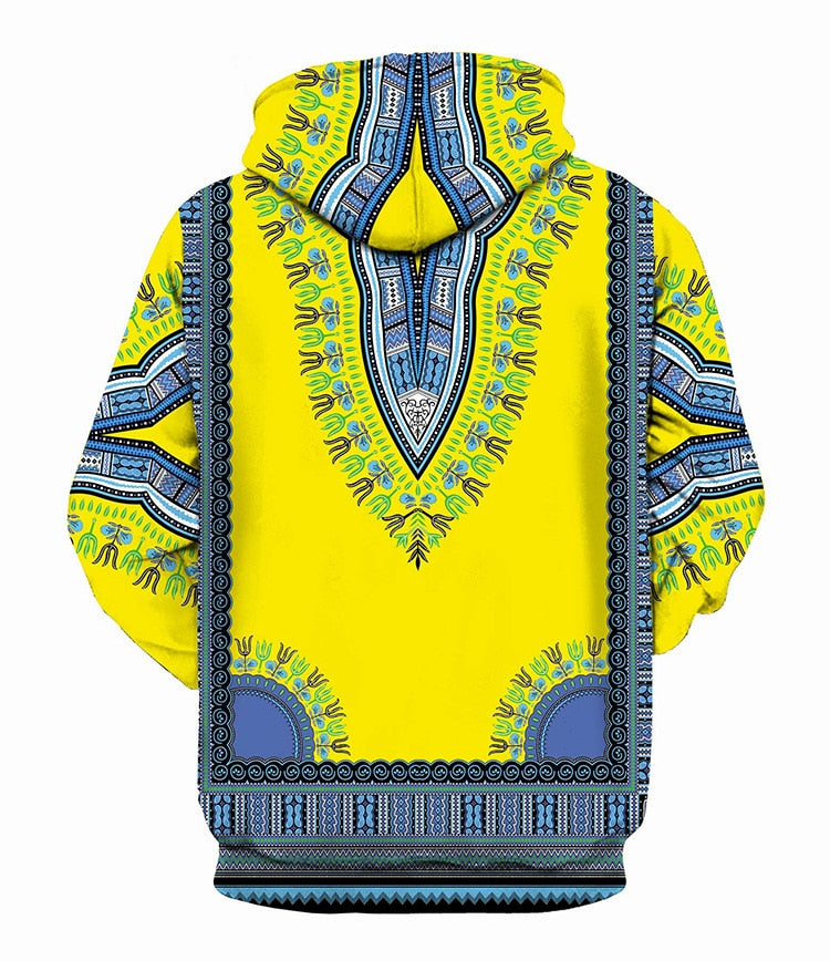 African Dashiki Print Hoodie Sweatshirt