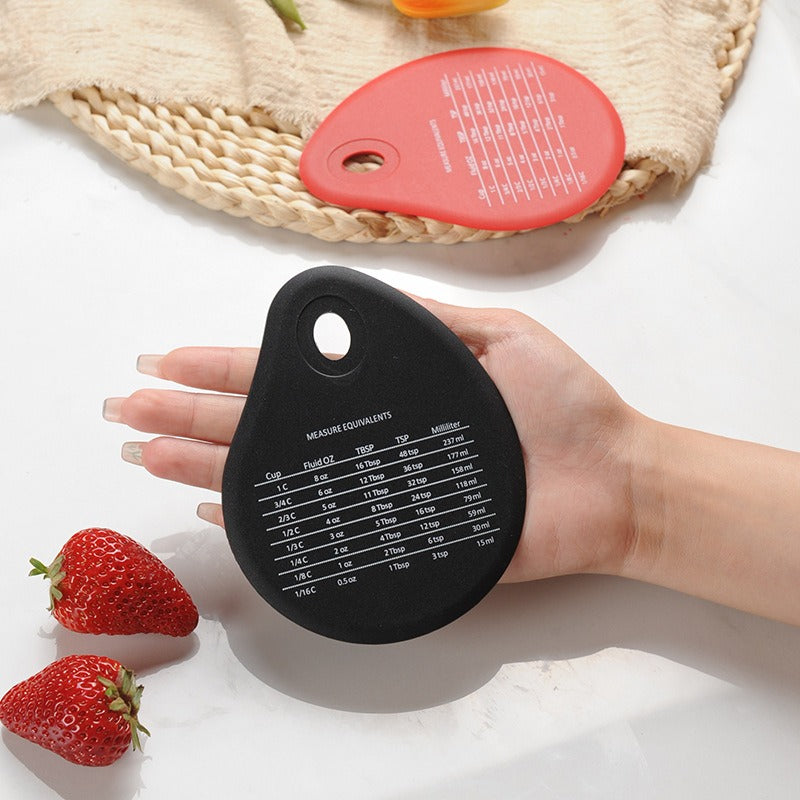 Silicone integrated scraper with baking comparison table handheld cake scraper baking tool